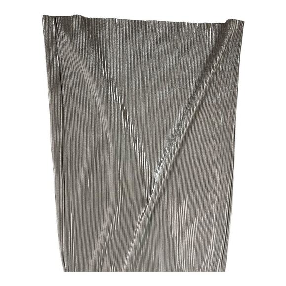 4th & Reckless Pull On Pleated Wide Leg Pants Silver Womens Small Disco Metallic - Picture 3 of 5